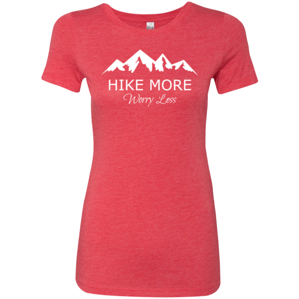 Hike More Worry Less Ladies' Triblend T-Shirt - Adventure Hike Travel