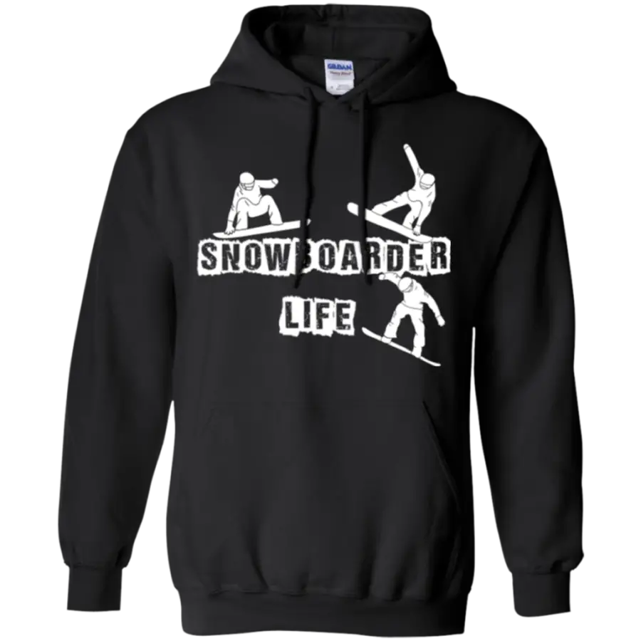 black snowboard hoodie