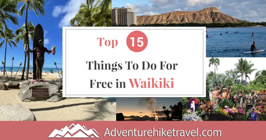 If you are traveling to Waikiki on the island of Oahu in Hawaii, you don’t need a lot of money to have a good time! Just being in this beautiful, plumeria flower scented tropical paradise with the soft sound of ukulele music filling the air is wonderful. But what if you want some action and unique things to do? Our post, Top 15 Things to Do For Free in Waikiki, will help you create fun, memorable experiences with your family and friends without draining your wallet.