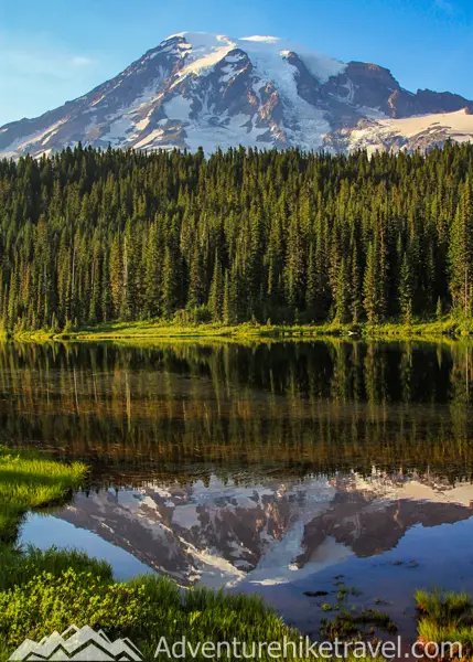 Make Reflection Lake a highlight of your Mount Rainier day trip! This stunning spot offers breathtaking views of the mountain reflecting in calm waters, perfect for a quick photo stop or a peaceful break. It's the ideal addition to your day of adventure in Mount Rainier National Park!