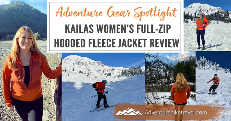 If you’re on the hunt for a nice full zip base layer hoodie jacket for your next outdoor adventure be sure to check out the Kailas Women’s Full-Zip Hooded Fleece Jacket. I got the opportunity to test out this super comfortable lightweight jacket and I have been absolutely loving this super comfortable fleece jacket. From casual outings to fall hiking adventures and even using it as a base layer backcountry split boarding at Mt. Rainier.